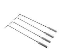 HOMOCONO Tisonnier en Acier Inoxydable Crochet pour Retirer les Cendres pour Cheminée 4 Pièces Accessoire pour Foyer et Poêle à Rôtir Couleur Aléatoire Nettoyage des