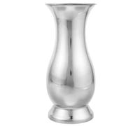 HOMOCONO Vase à Bourgeons Vase Tubulaire Métal Rond Minimaliste et Moderne en Acier Inoxydable Argenté Facile à Nettoyer, Centre de Table pour Décoration Bureau ou Mariage