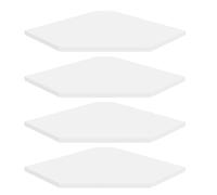 Homode Lot de 4 étagères d'angle murales flottantes en bois avec trou pour fil pour salle de bain, salon, bureau, blanc