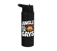 Homosexuel Jeu de mots amusant Gay LGBT Christmas Stainless Steel Insulated Water Bottle