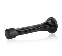 HOMOTEK Lot de 30 butées de porte à ressort, 8,9 cm, très résistantes, butées de porte à ressort flexibles avec embouts bas en caoutchouc noir