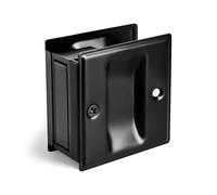 HOMOTEKPoignée de porte coulissante de passage noire sans plaque d'interrupteur - z rapidement et facilement une poignée de porte coulissante ancienne ou endommagée, 2-3/4" x 2-1/2", pour