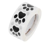 Homoyoyo 1 Rouleau Autocollants De Patte De Chien De Compagnie Autocollant De Patte De Chien Nom Stickers Muraux Autocollant D'étiquettes De Papier D'emballage Blanche