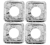 Homoyoyo 10 Pièces Alèses Aluminium pour Brûleurs de Cuisinière à Protections Jetables pour Plaque de Cuisson Faciles à Nettoyer et Durables Compatibles Divers Modèles