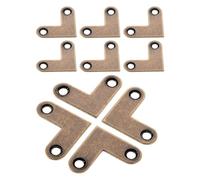 Homoyoyo 10 Pièces Équerre en L en Cuivre Épais pour Cadres et Miroirs, Support de Réparation de Meubles, Fixation à Angle Droit, Rénovation Réparation de Meubles