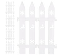 Homoyoyo 10 Pièces Mini Clôture de Jardin Blanche en Plastique pour Sapin | Bord Souple, Résistante à Casse, Usage Décoratif, pour Jardin et Fêtes Saisonnières