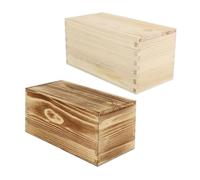 Homoyoyo 2 Pièces Boîte de Rangement Bois Coulissante Lot de Coffret Multi-usage Compact pour Maison Design Simple et Robuste pour Chambre et Salon