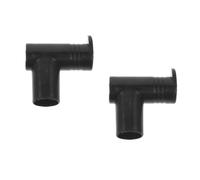 Homoyoyo 2 Pièces Connecteur D’Angle Droit pour Portant à Double Jonction | Plastique Noir, Installation Facile et Fixation Sûre, pour Tube D’armoire et Séchage Intérieur ou Extérieur
