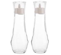 Homoyoyo 2 Pièces Distributeur Verre Transparent pour Bain de Bouche et Huile de Cuisson Flacon Pompe Sûr et Réutilisable pour Salle de Bain et Cuisine Contenant Polyvalent pour Comptoir
