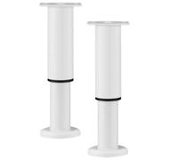 Homoyoyo 2 Pièces Pieds de Support de Rechange Réglables | Métal Blanc, Hauteur Extensible 18 à 30cm, , Design Simple pour Mobilier