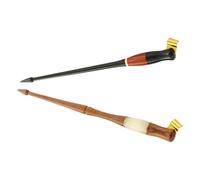 Homoyoyo 2 Pièces Porte-plume à Bride en Laiton, Porte-stylo Oblique en Bois et Résine, Léger, Ergonomique, Bride Amovible, pour Calligraphie Anglaise et Dessin Manga, Débutants