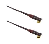 Homoyoyo 2 Pièces Porte-plume Oblique Vintage Noir en Résine et Bois | Écriture Anglaise et Copperplate, Ergonomique avec Insertion Oblique, pour Dessin et Artistes, Manche Noir