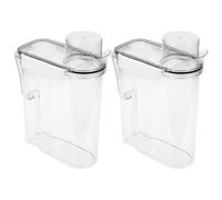 Homoyoyo 2 Pièces Seau à Lessive avec Couvercle Récipient Portable pour Lessive en Plastique Transparent Grosse Capacité Hermétique avec Poignée et Poudre Buanderie et Balcon