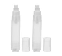 Homoyoyo 2 Pièces Stylo à Peinture Rechargeable à Pointe Plate 10mm | Tube Vide Réutilisable, Flux D’encre Fluide et Précis, Usage Bois Métal Plastique