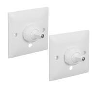 Homoyoyo 2 Pièces Support Mural pour Détecteur de Mouvement Infrarouge, Petit Support D'alarme, Abs Blanc, Montage 180° Rotatif, Installation Rapide et Stable, pour Bureau et Garage,