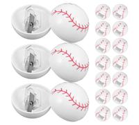 Homoyoyo 20 Pièces Taille-crayon Football Taille-crayon Manuel pour Étudiants Boule Ronde 1 Orifice Blanc ABS Acier Portable, pour École et Maison