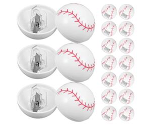 Homoyoyo 20 Pièces Taille-crayon Football Taille-crayon Manuel pour Étudiants Boule Ronde 1 Orifice Blanc ABS Acier Portable, pour École et Maison
