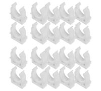 Homoyoyo 24 Pièces Clip de Tuyau Blanc en Pvc 25mm Fixation Abs, Support Sécurisé pour Tuyaux D'eau et Tuyaux Flexibles, pour Installation Plomberie