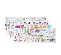Homoyoyo 3 Feuilles Autocollant Mural en Pvc Mat Lettres et Chiffres pour Garçon et Filles, pour Zones D'étude et Bureaux, Supporte Marquage de Dates et Apprentissage des Mathématiques