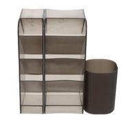 Homoyoyo 3 Pcs Boîte de Rangement Multi-Usages Porte-Stylo Multifonction Design d'Insert Oblique, Boîte de Rangement Légère et Pratique pour Bureau