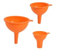 Homoyoyo 3 Pièces Entonnoir en Silicone Orange pour Transfert de Liquides Trous de Stockage, Outil Pratique Cuisine Polyvalent et Résistant Couleur Aléatoire