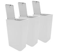 Homoyoyo 3 Pièces Poubelle Cuisine Étroite à Couvercle Pressé 9,1 L PP | Usage Maison et Chambres, Style Moderne Simple, Facile à Utiliser, Réutilisable, Solide et Peu Déformable