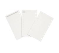 Homoyoyo 3 Pièces Recharge de Papier pour Agenda Journalier et Hebdomadaire Non Datée, Feuilles Perforées 6 Trous en Papier Blanc pour Planification Flexible et Organisation
