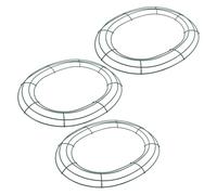 Homoyoyo 3 Pièces Support de Couronne en Fer Léger D'œuf Vert, Cadre Décoratif et Pratique pour Création de Couronnes de Pâques et Loisirs Créatifs