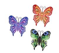 Homoyoyo 3pièces Décorations Murales Métal Colorés Sculptures Murales Pour Maison Jardin Et Salle à Manger