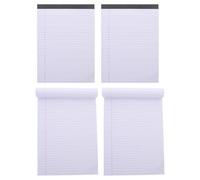 Homoyoyo 4 Pièces Bloc-notes Blanc Ligné A4 Papier Épais sans Date, Carnet de Notes Détachable pour Bureau et Planification de Bureau