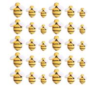 Homoyoyo 40 Pièces Breloques Abeille en Résine, Décoration Créative | Jaune, pour Cadres Photo et Bricolage, Petites Pièces Décoratives, Style Créatif