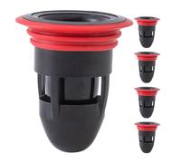 Homoyoyo 5 Pièces Filtre de Siphon de Sol Anti-odeurs, Siphon de Sol Anti-odeurs en Silicone Noir, Dispositif Anti-refoulement, Protection Multifonctionnelle Cuisine et Buanderie