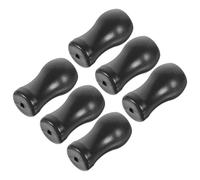 Homoyoyo 6 Pièces Boutons de Tirage Aveugle en PVC Noir, Accessoires Rideaux Lisses et Finement Travaillés pour Stores DIY, pour Accroche sans Percer