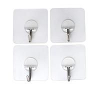 Homoyoyo 8 Pièces Crochets Adhesifs Puissants Transparent Pour Cuisine Salle De Bain Et Dressing Crochets Muraux Auto-Adhésifs Sans Trace Accroche Serviette Et Manteau Jusqu'À 5 Kg