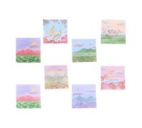 Homoyoyo 8 Pièces Notes Adhésives Notes de Message Paysage Décoratives en Papier, Style Varié, Écriture Fluide, Faciles à Ranger, pour Rappels de Rendez-événements, Style Plusieurs styles