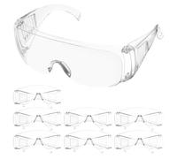 Homoyoyo 8pcs Lunettes de Sécurité en Plastique PC Design à Lames, Protection Débris, Forme Ergonomique Confortable pour Travail de Construction et Menuiserie