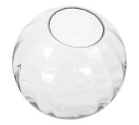Homoyoyo Abat-jour Globe en Verre Rond, Couvercle de Luminaire à Rainures, pour Lampe Suspendue et Plafonnier, Installation Simple, Usage Intérieur