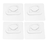 Homoyoyo Acrylique Crochet Mural Adhésif 4 Pièces Rond | Perçage, Fixation Résistante à L’humidité, pour Serviettes, Balais et Logements Loués