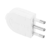 Homoyoyo Adaptateur Mâle Italien 3 Broches pour Prise Triple Blanche en PC Supportant 16a Sécurité, pour Appareils Électroménagers et Bureau