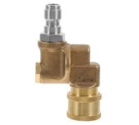 Homoyoyo Adaptateur Rapide en Cuivre 1/4 pour Nettoyeur Haute Pression, Tête Réglable 5 Positions, Connexion Pivotante 360°, Compatible 12mm, pour Lavage Voiture et Allées