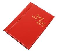 Homoyoyo Album de Collection de Pièces Rouge 120 Pochettes, Couverture PU Portable et Pages Opp, pour Collectionneurs de Monnaies et Rangement Facile
