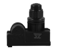 Homoyoyo Allumeur de Gril Électrique Bouton Poussoir, Bouton de Démarrage du Gril Électrique, pour Four et Grill, Plastique et Métal Noir, Trou de Fixation 22mm, 2 Bornes de Sortie, 1 Pile