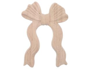 Homoyoyo Applique Décorative en Bois Beige, Nœud Vintage Européen Ajouré | Découpe Creuse Non Peinte, Pose Légère pour Miroirs et Cadres, Style Raffiné pour Déco Salle de Bain