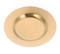 Homoyoyo Assiette en Acier Inoxydable Ronde, Service Buffet Simple, Or | Repas, Dessert, Entrée, Pique-niques, Fête Gourmande, Bords Arrondis, Usage Sûr, Ne Raye Pas les Mains