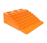 Homoyoyo Boîtes de rangement pour forets 84 trous en ABS, support de perceuse et fraises, organisateur multifonction orange pour perceuses et matériel de taraudage