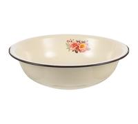 Homoyoyo Bol Mélangeur Émaillé Vintage 26 CM de Diamètre Récipient Alimentaire en Émail Bassine de Mélange Rétro Cuisine et Préparation de Pâte Lavabo Émaillé Décoratif Ustensile