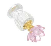 Homoyoyo Bouteille Parfum Vide en Cristal Bouchon Fleur de Lotus, Design Élégant et Portable, Capacité 3ml, pour Décoration de Coiffeuse