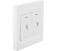 Homoyoyo Bouton-poussoir en ABS pour Blanc Porte de Garage Commercial Interrupteur à 2 Boutons Structure Simple, Commande Facile et Rideau pour Motorisation Domestique