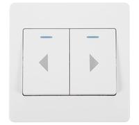 Homoyoyo Bouton-poussoir Mural de Porte de Garage à Réinitialisation Automatique, Double Commande, Panneau de Remplacement pour Volets Roulants et Rideaux, Accessoire Électrique