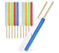 Homoyoyo Brosse de Nettoyage des Recoins en Tissu Doux, Lot de 12 Pièces, Manche Ergonomique en Bambou, Cuisine, Bureau et Climatisation